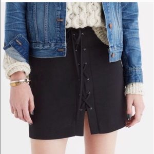Madewell lace up skirt size 6